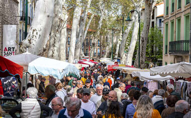 Emplacements pour le marché hebdomadaire de Céret