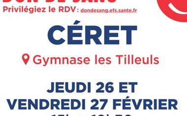 Don de sang : rendez-vous les 26 et 27 février