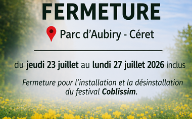 Fermeture temporaire du Parc d'Aubiry
